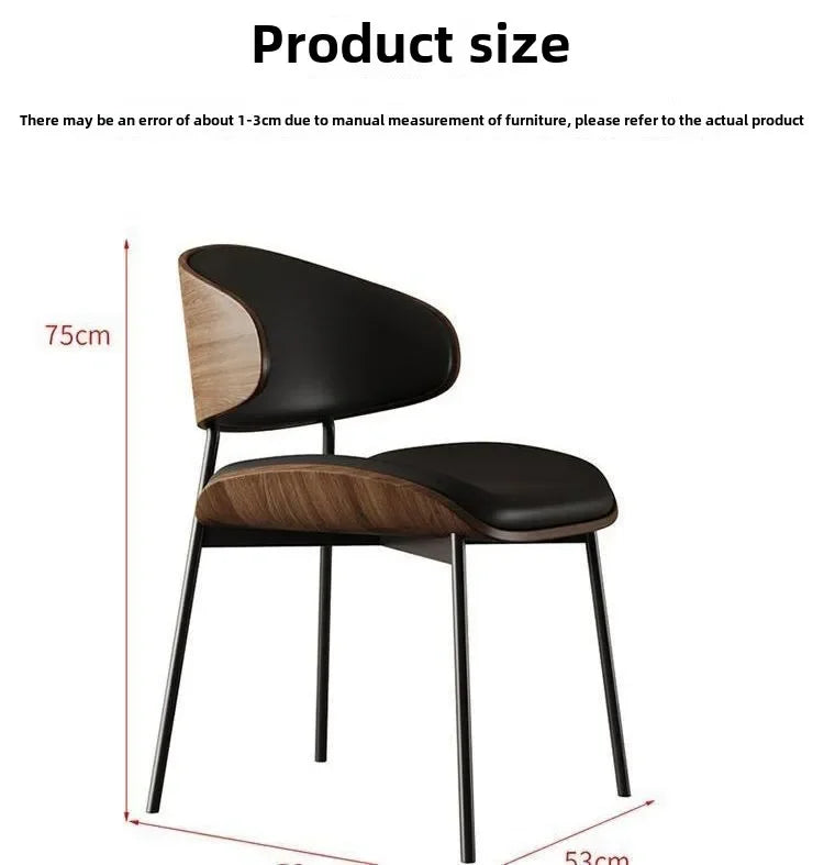 Living Room Dining Chairs Leather Chair Soft Modern Cafe Home Nordic Chaises salle manger luxury Minimalist Home Furniture