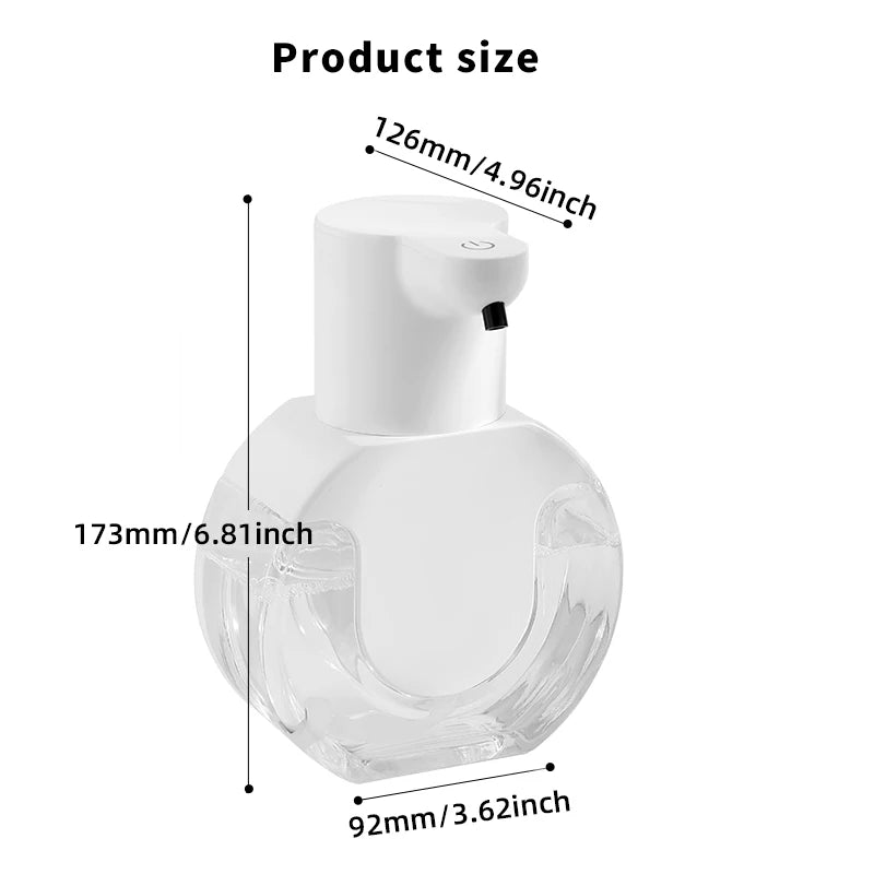 New Wall Mounted Automatic Soap Dispenser Foam Smart Hand Washing Machine 420ml Liquid Rechargeable Bathroom Induction Sensor