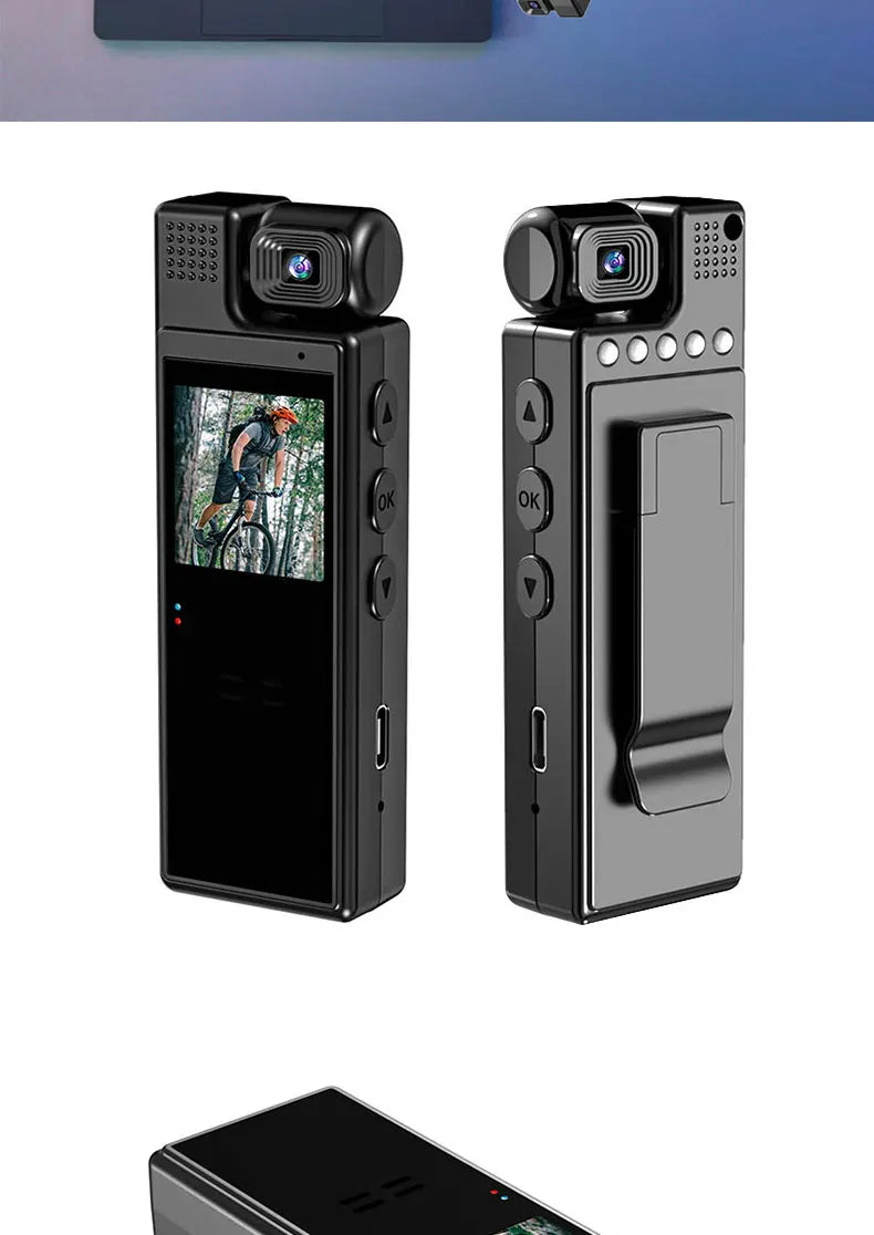 JOZUZE 1.3inch Screen 1080P Sports HD Mini Camera Portable Digital Video Recorder BodyCam Infrared Night Vision Police Camcorder