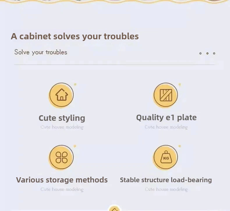 Modern Nightstand with Double Drawers Cute Kid's Bedside Table Multi-Functional White Cabinet for Girls' Bedrooms