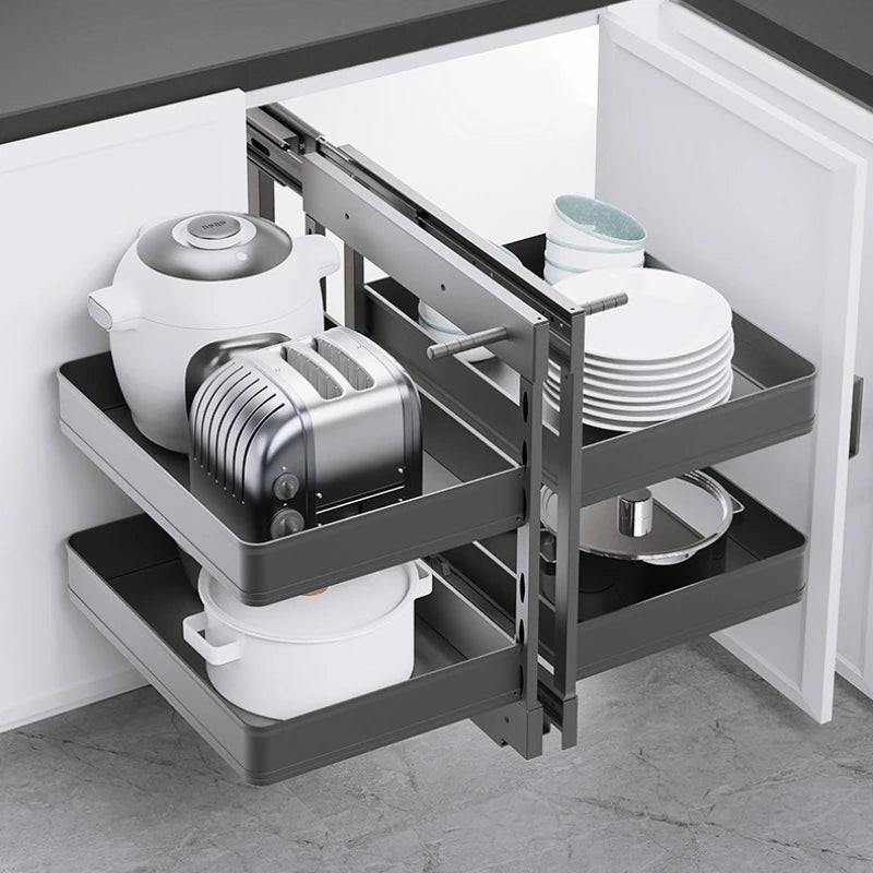 Sliding Kitchen Cabinet Storage Metal Cabinets Organizers Large Removable Spice Drawer Household Narrow Auxiliary Furniture