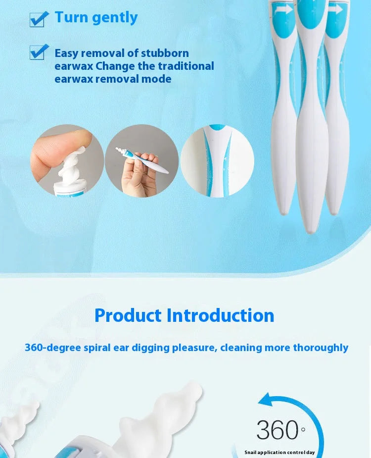 Ear Wax Remover Tool Ear Cleaner With Soft Silicone 16 Replacement Tips Simply To Grab Extract Earwax