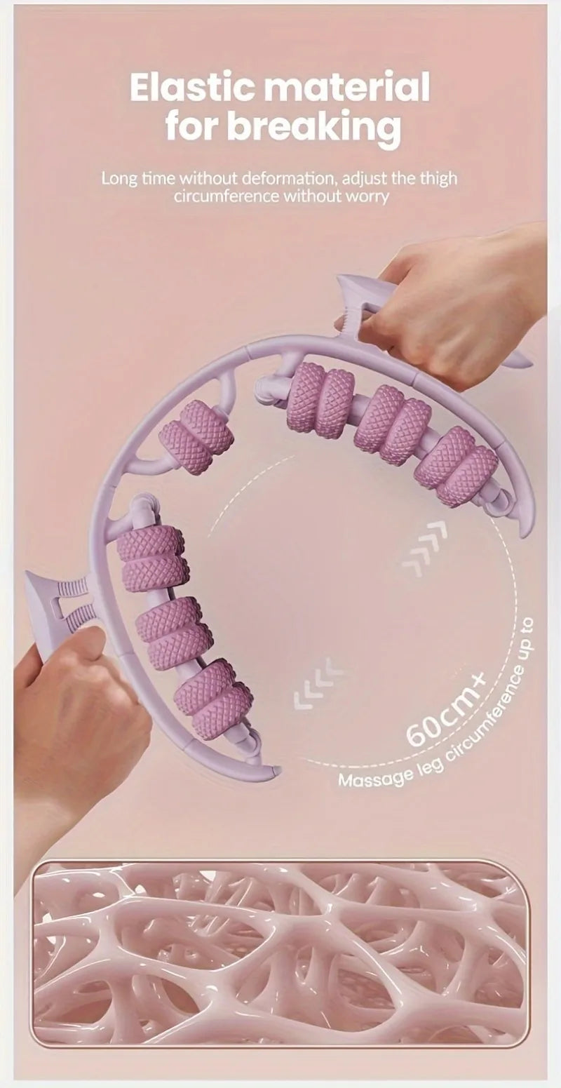 360° Massage Roller Dual Row Leg Slimming Clamp Hand Massager Simulator for Waist Leg Arm Buttocks Muscle Relaxation Health Care