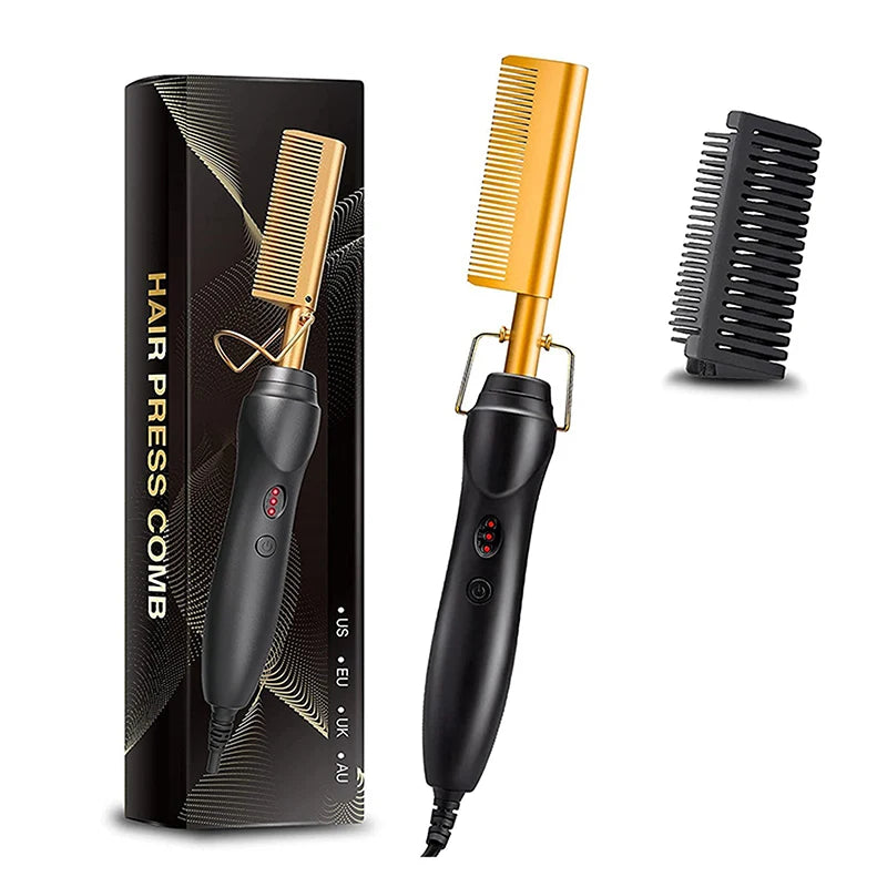 Hot Comb Straightener Electric Hair Straightener Portable Hot Comb Electric Hot Comb For Wigs