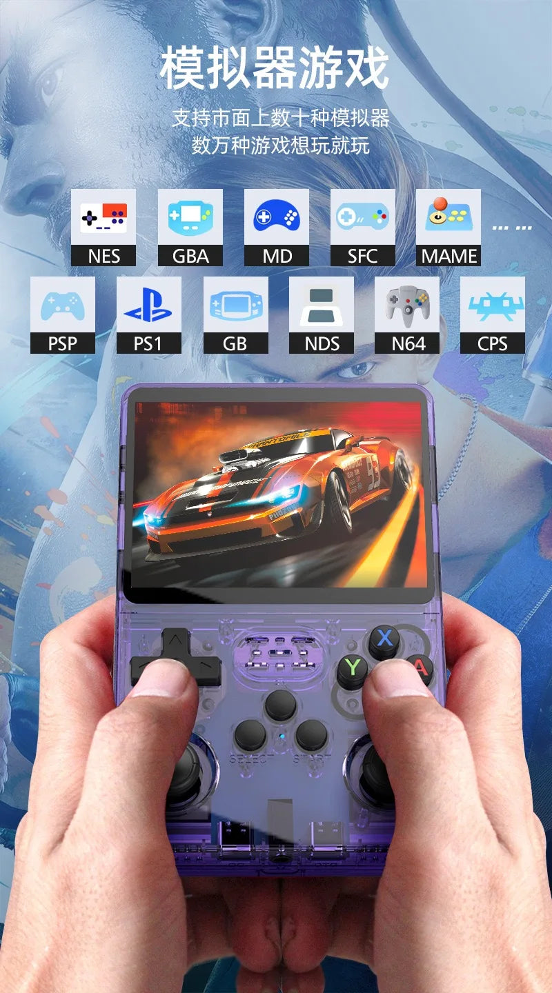 R36S Retro Handheld Video Game Console ARKOS System 3.5 Inch IPS Screen Classic Portable Pocket Video Player 128G Games Boy Gift