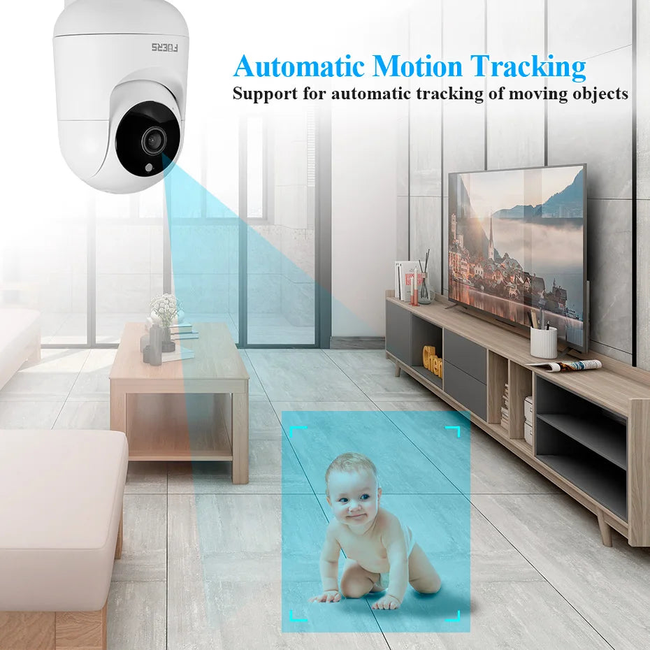 FUERS 4K 8MP WiFi IP Pet Camera Dog Camera Tuya Smart Home Security Wireless Surveillance Camera Baby Monitor Mini Cam