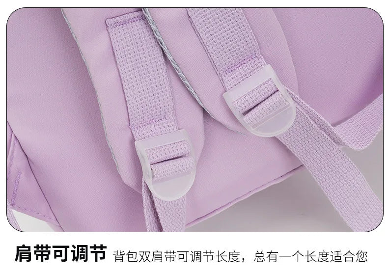 Cute Capibara Kids Backpack with Pencil Case Capybara Kawaii Girls School Bag Stationery Pouch Children Letter A-Z Rucksack Gift