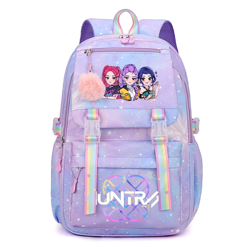 KPop Demon Hunters Backpack High-capacity Kids Knapsacks Movie Music Girl School Schoolbags Cartoon Anime Student Rucksack