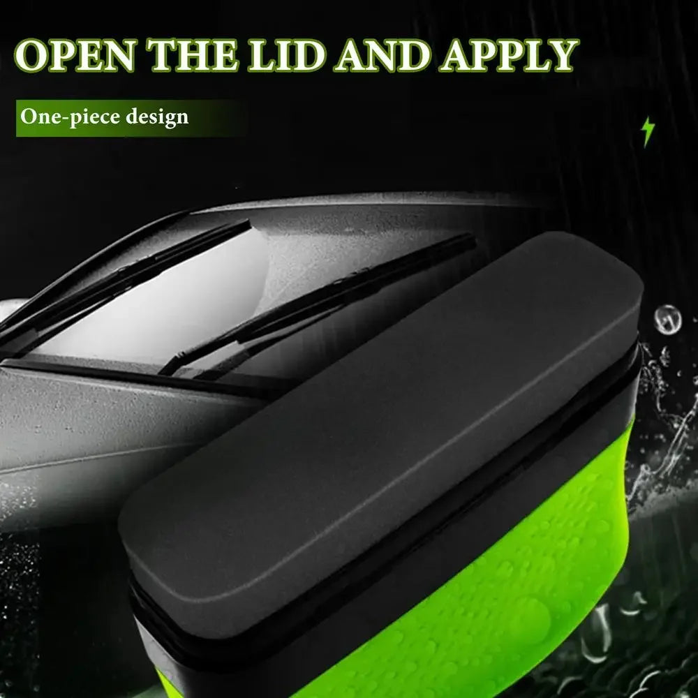 Car Glass Oil Film Remover Automotive Glass Sponge Cleaning Brush Front Inner Windshield Glass Oil Film Cleaner For Car Cleaning