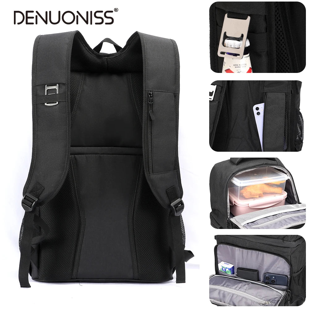 DENUONISS 2-in-1 Thermal Cooler Backpack Insulated Cooler Bag Picnic Beer Cooler Bags Refrigerator Bag For Outdoor Hiking