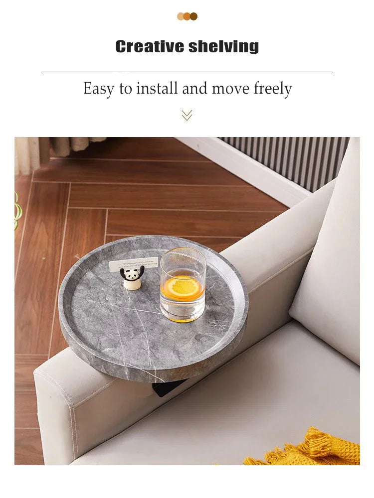 Mobile Sofa Tray Mini Coffee Table Adjustable Sofa Armrest Waterproof Stain Resistant Corner Storage Tray Furniture Living Room