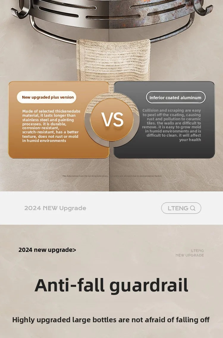 Bathroom suction cup triangular basket storage rack, bathroom washbasin corner, no need to drill holes, wall-mounted toilet