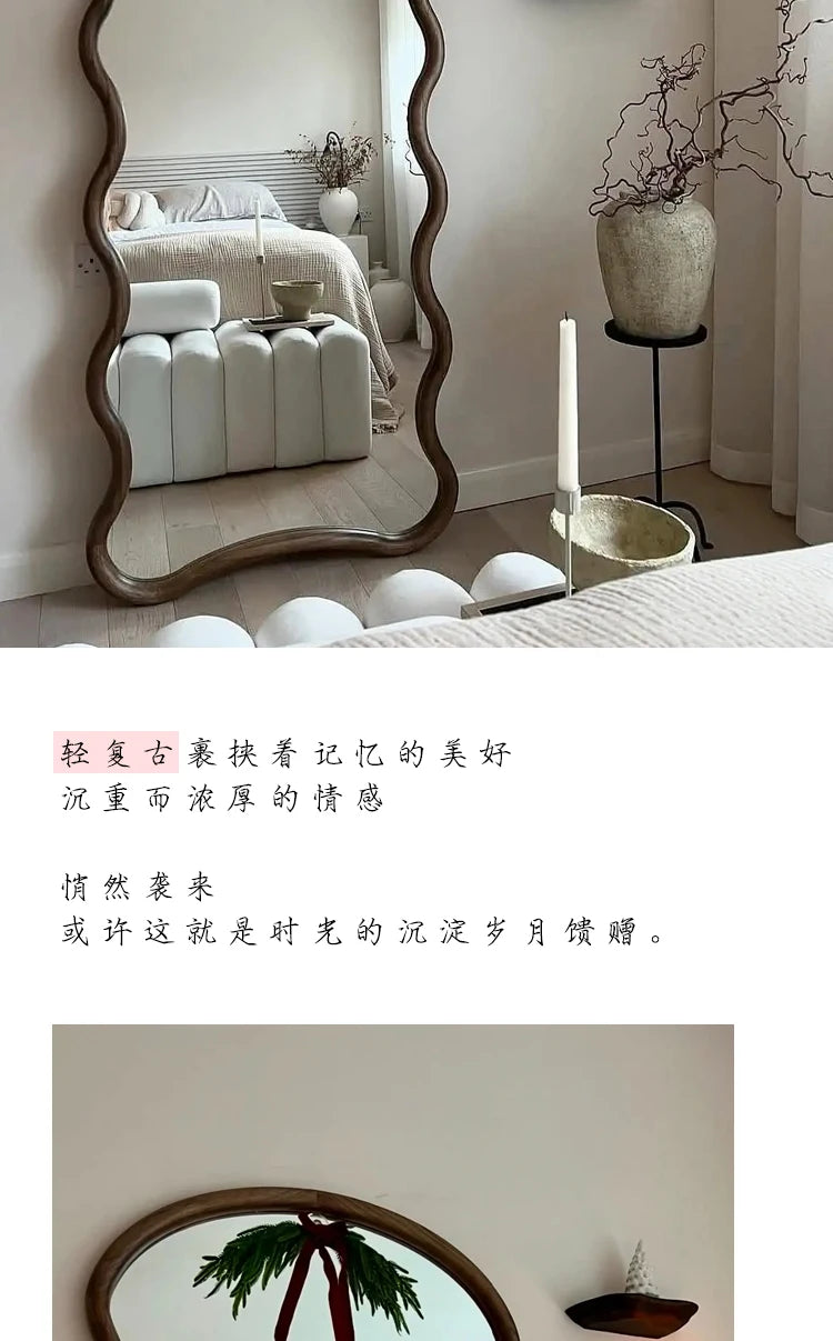 Irregular Funky Mirror Living Room Modern Full Body Standing Girls Bedroom Bathroom Luxury Mirror Men Espelhos Home Products