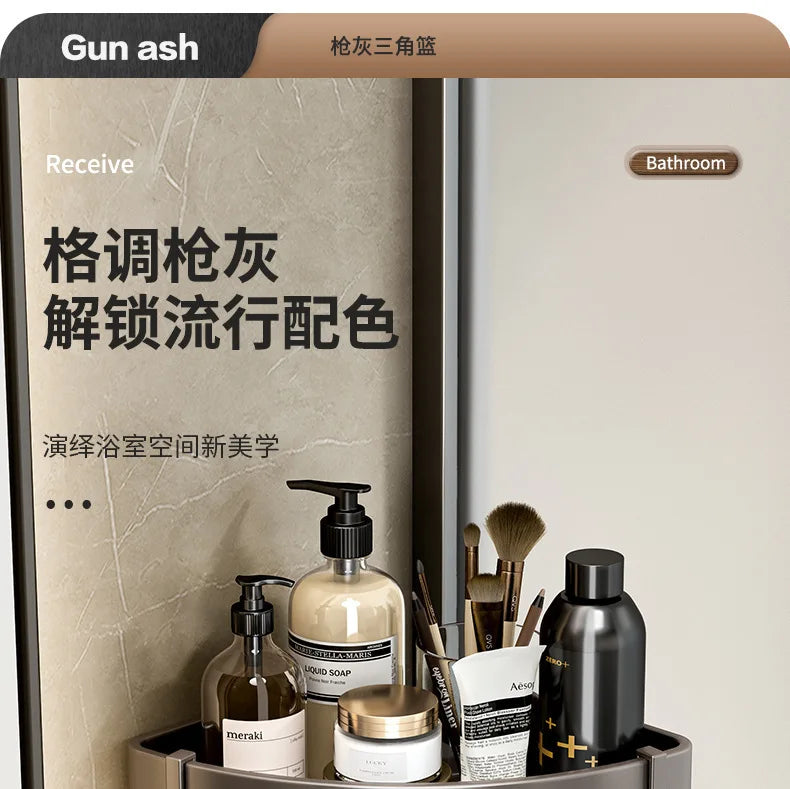 Triangular Wall-Mounted Shelf for Bathroom Or Toilet Area Rectangle Additional Balcony Storage Space for Small Bathrooms