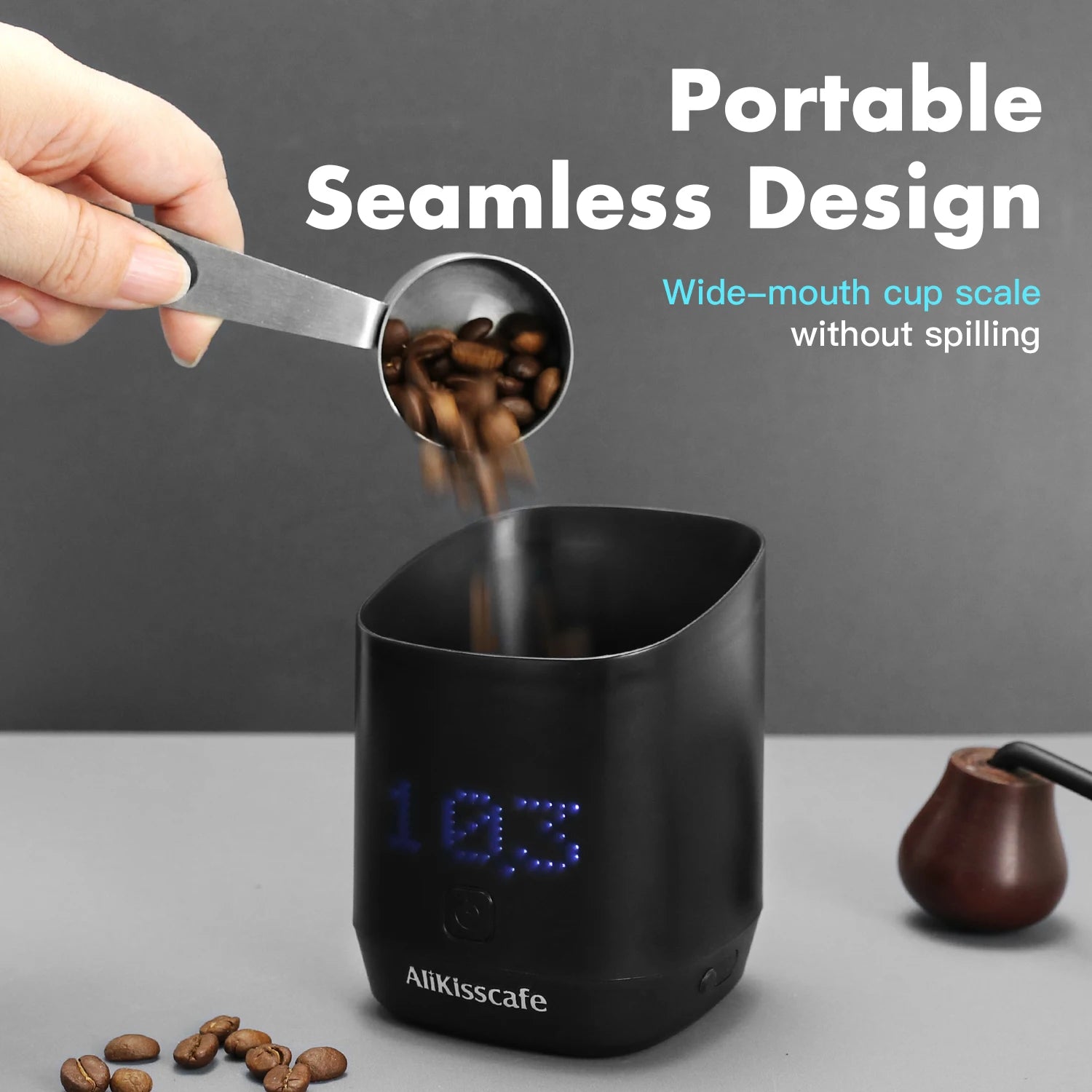 AliKisscafe Digital Dosing Cup Coffee Scale Display Tray Precise Scale Measuring Cup Kitchen Barista Tools Espresso Accessories