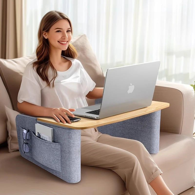Multi-Functional Knee Laptop Desk Lazy Sofa Tray Table Bed Writing Stand Reading Gaming Table for Small Space Use