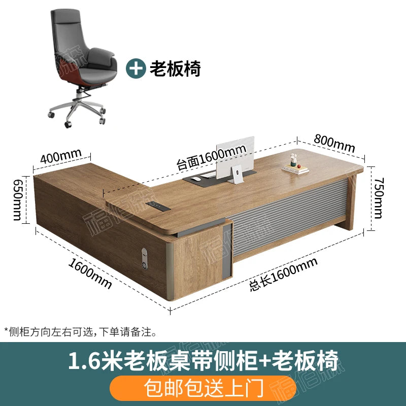 Boss Simple Furniture Computer Office Table Chair Combination Workshop Seating Desk Crafting Desk With Storage Design Furniture