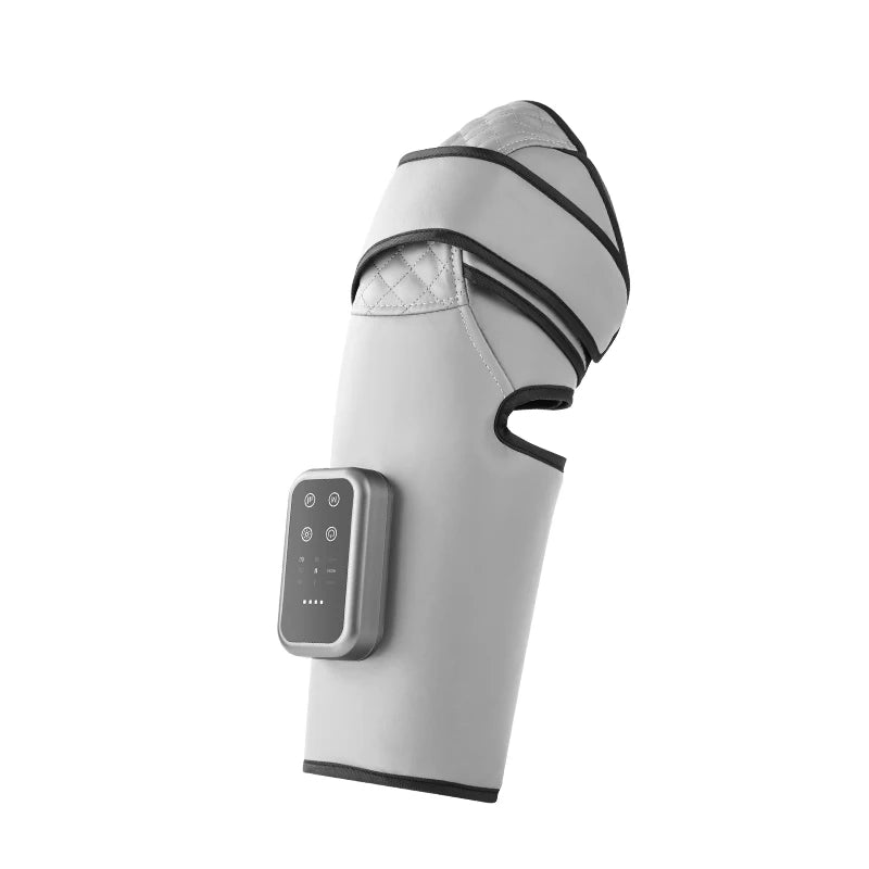 Wireless Knee and Calf Massager Heated Air Pressure 360° Wrap Portable Physiotherapy Device for Cold Legs Joints