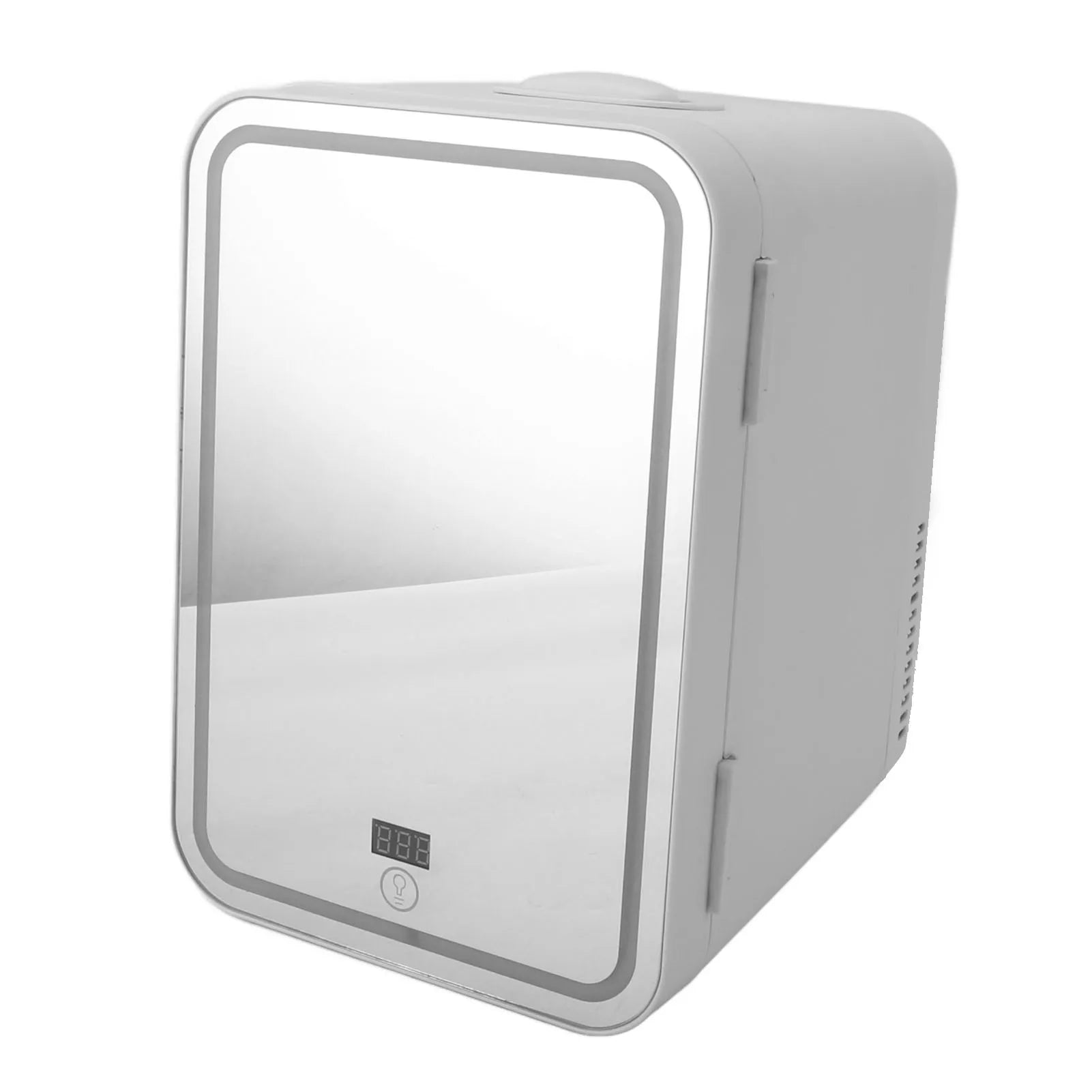 Portable Mirrored Beauty Fridge With Lighting 8L Mini Fridge Skin Care Makeup Storage with Mirror Light Cooler Warmer Refrigerat