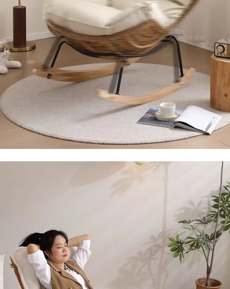 Outdoor Rattan, Recliner, Rocking Chair, Balcony, Outdoor, Courtyard, Leisure, Chair, Lazy, Sofa, Living Room, Sleepable