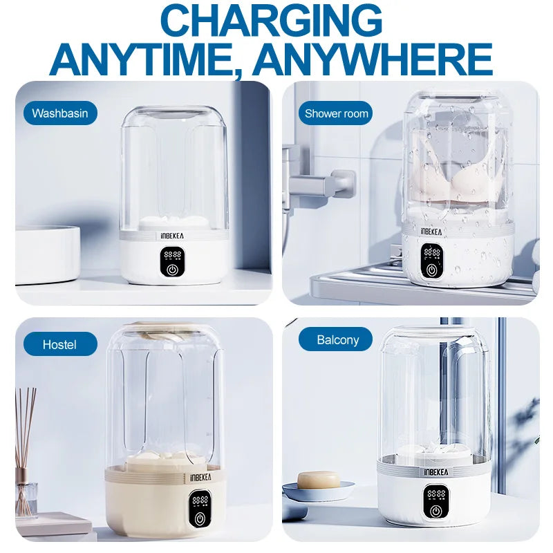 1.5L Wireless washing machine portable underwear cleaner Socks Washing Machine Dehydratable Laundry Bucket