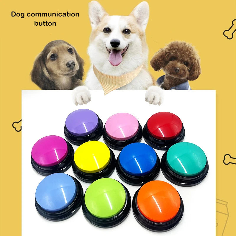 Dog Communication Buttons Voice Recording Button for Pet Training Buzzer 30 Second Record Playback Funny Gift for Talking