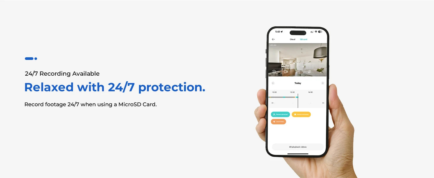 IMILAB C22 3K Security Indoor Camera - 360° View Home Camera with Color Night Vision for Baby/Pet Monitor WiFi6 AI Detection