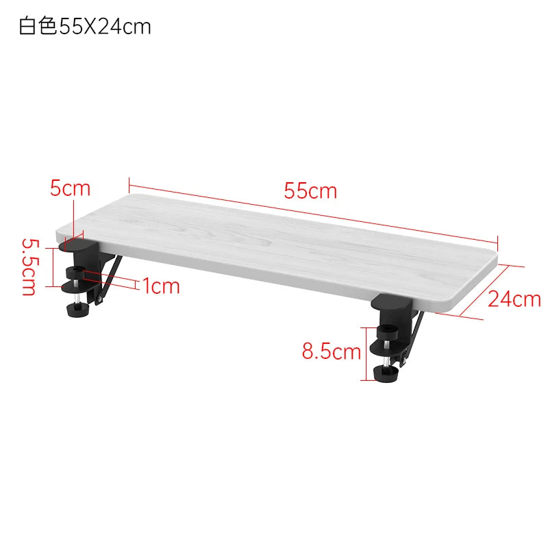 Desk Extension Board Foldable Widening Laptop Table Expander Hand Rest Support Home Office No Drill Computer Desk Extensions