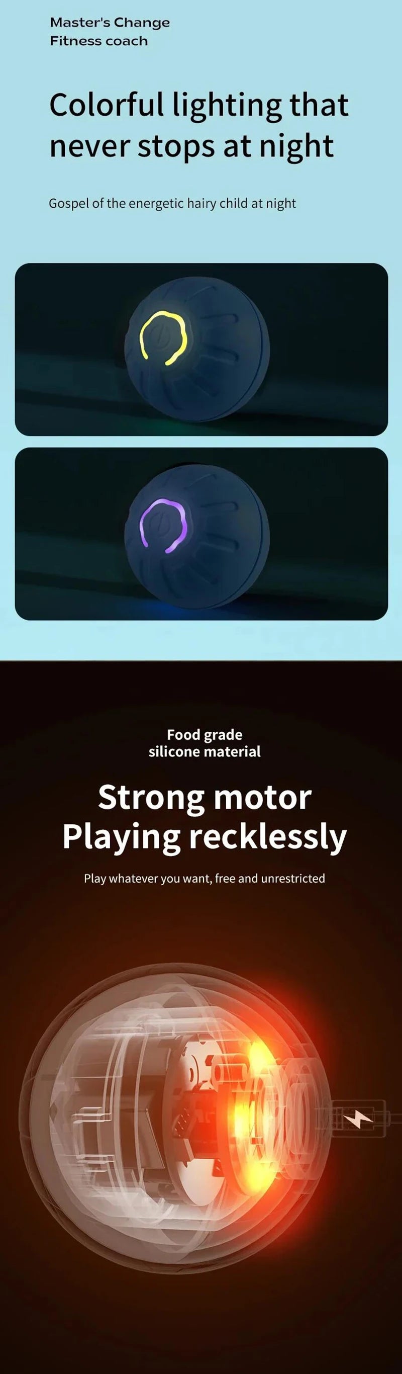 Smart Dog Toy Ball Electronic Interactive Pet Toy Moving Ball USB Automatic Moving Bouncing for Puppy Christmas gift Cat Product