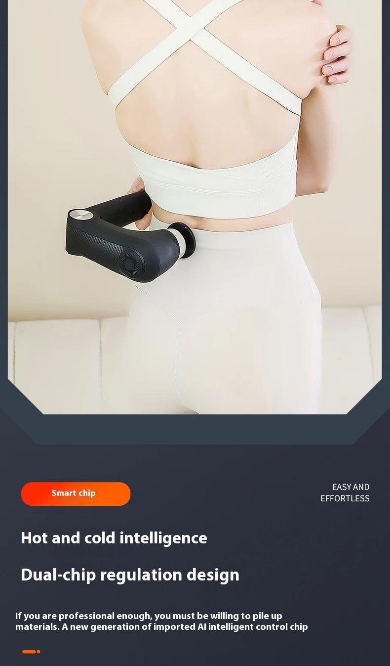 Fascia Massage Gun Shoulder Massager Electric Muscle Massage Machine High Frequency Back Waist Body Massage with Extended Handle