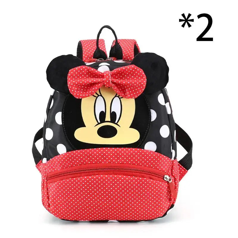 Disney New Backpack 2025 Minnie Schoolbag For Kids Cartoon Kindergarten Schoolbag Kawaii Pink Backpack As a Gift For Children