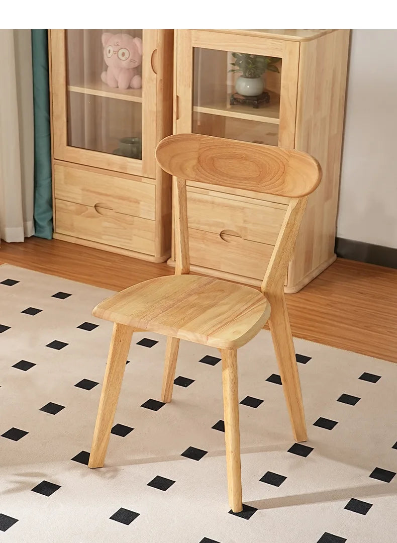 H2O Solid Wood Chair Louis Rubber Dining Chair Home Office Tea Table Hotel Conference Restaurant Comfortable Backrest Chair