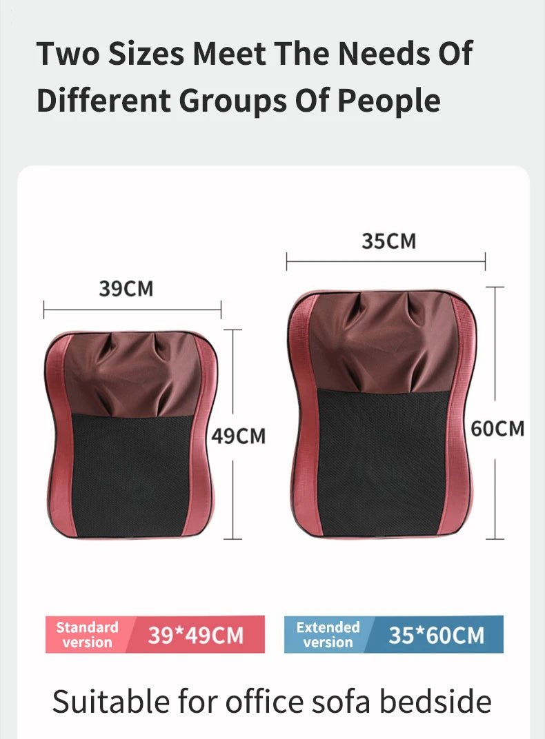 Back Waist Cervical Spine Multifunctional Full Body Neck Shoulder Electric Massage Cushion Household Kneading Shiatsu Massager