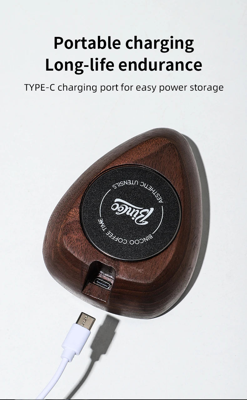 Bincoo Coffee Electronic Scale Professional Coffee Scale Portable Bean Plate 0.1g Accurate Weight Rechargeable