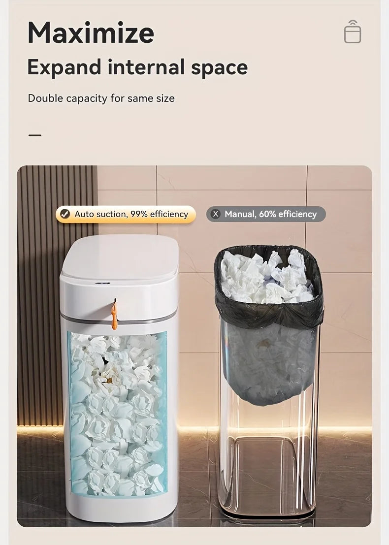 Smart Sensor Garbage Bathroom Trash Can Automatic Adsorption Bag Household Toilet Induction Waterproof Garbage Can Home Supplies
