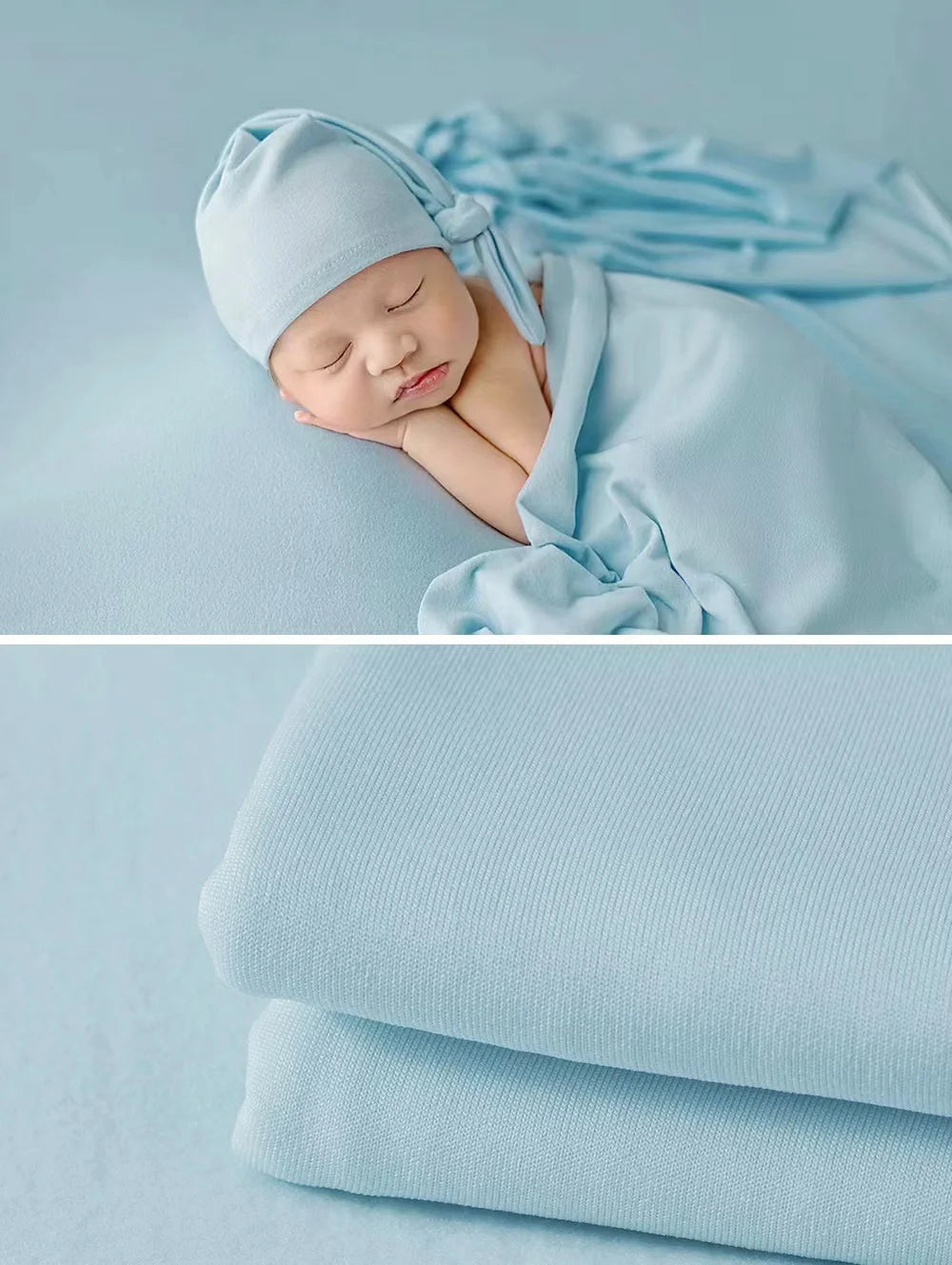 Newborn Photography Props Soft Wrap Blanket Backdrop Stretchable Fabrics for Baby Posing Studio Shooting Photo Accessories