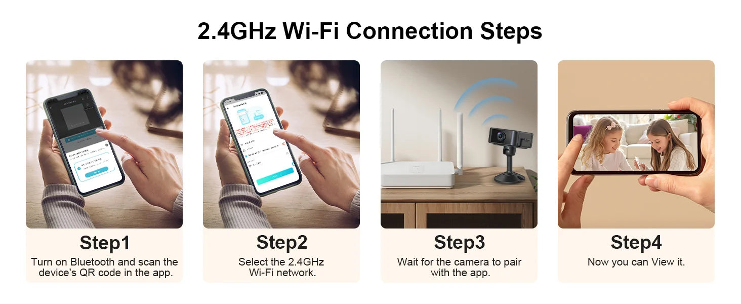 Indoor 4K Security Mini Camera Night Vision 4H Battery Life Motion Detection Alerts SD/Cloud Storage Phone App Control Baby Cam