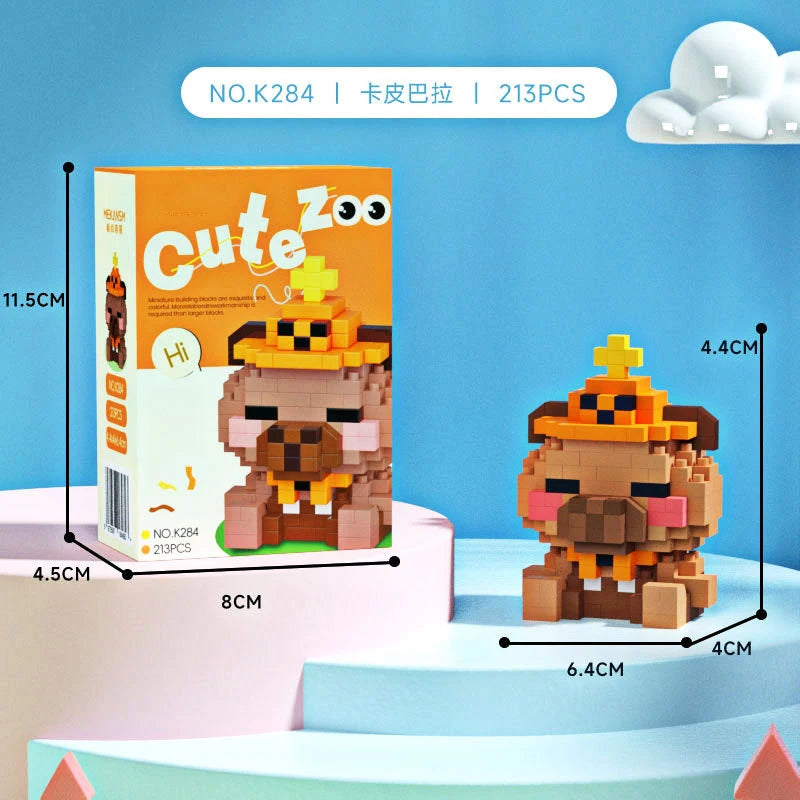 Animal Small Particle Dog Cat  Mini Building Blocks DIY Assembly Brick Sets Educational Toys for Kid 10 To 12 Year Birthday Gift