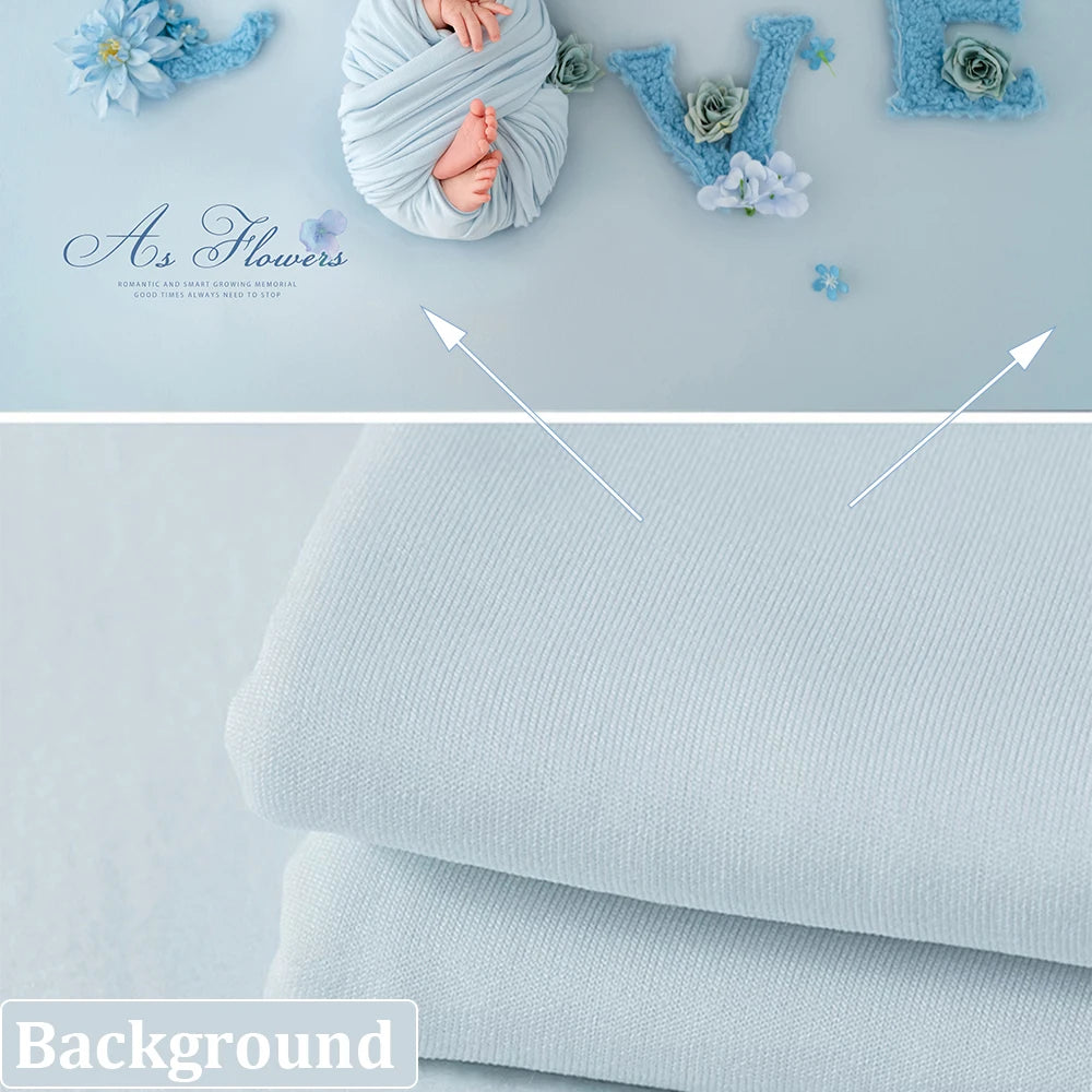 Blue Love Photography Theme Wrapping Props Knitted Night Cap Artificial Flower Photo Decoration Prop Studio Shooting Accessories