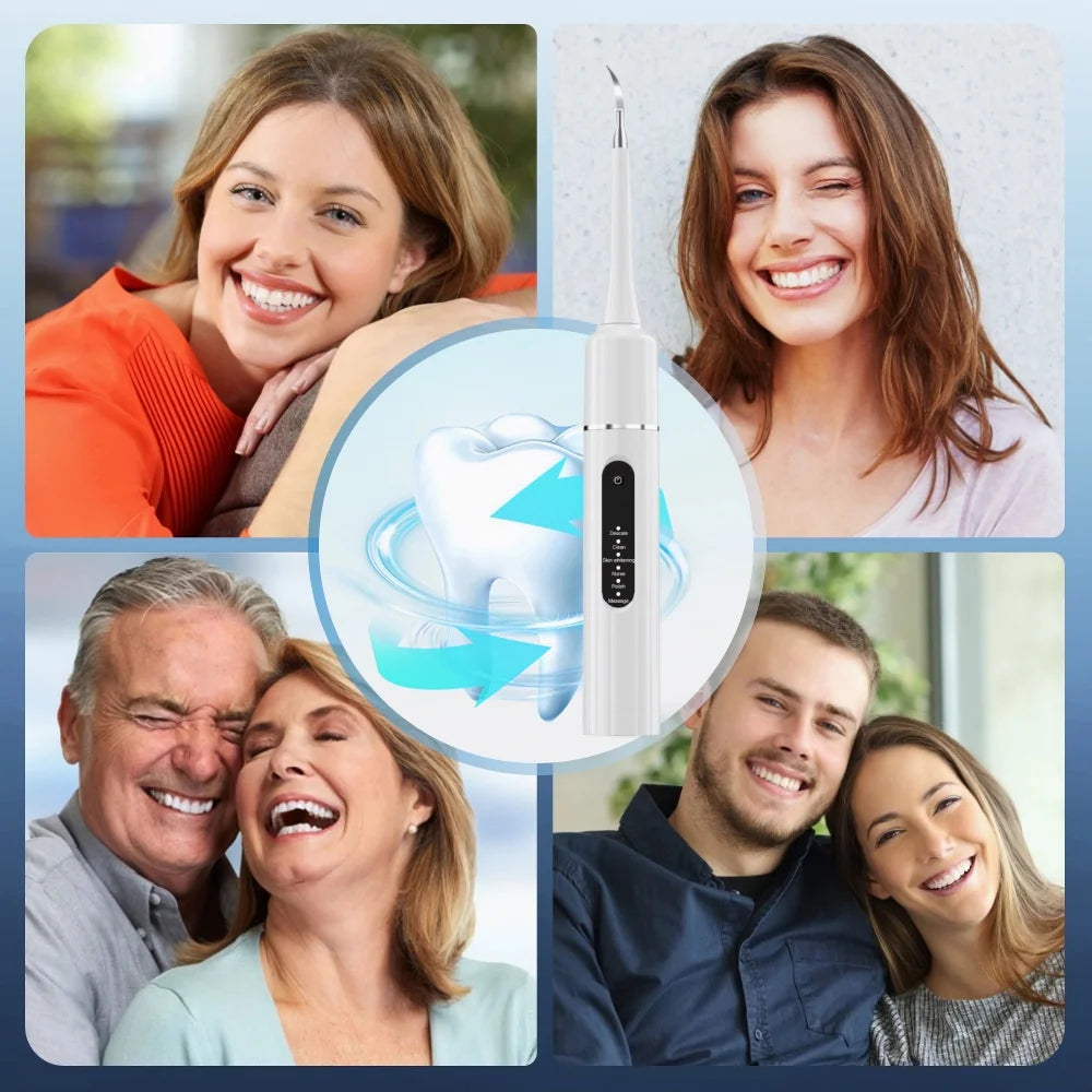 Sonic Electric Toothbrush - Dual purpose dental cleaner, home portable calculus removal care and toothbrush tool