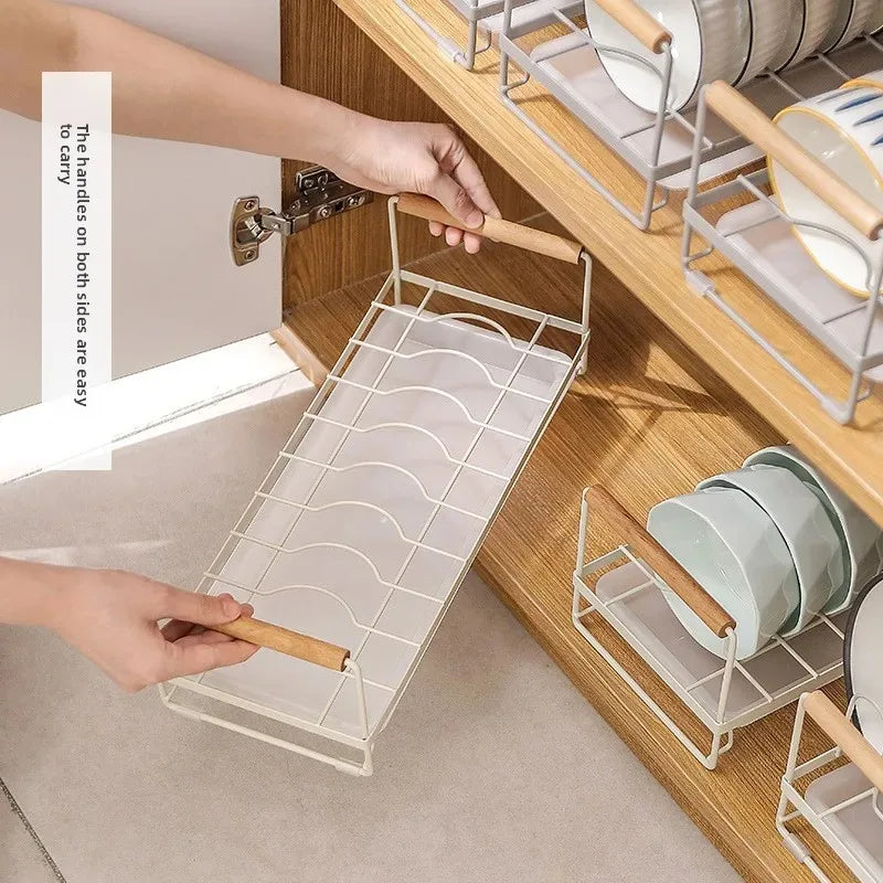 Home Kitchen Utensil Storage Kitchen Storage Rack Drainage-Free Dish Drying Rack Countertop Bowl & Utensil Storage Cabinet Rack