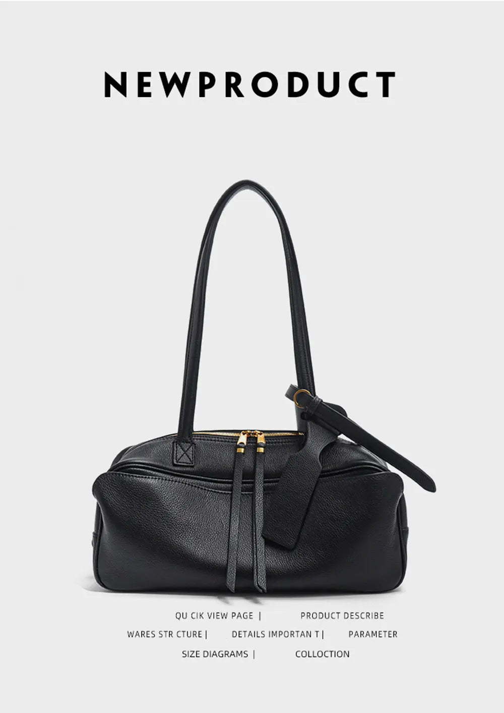 New Women's Bag Genuine Leather Luxury Designer Women Shoulder Bag Soft Cowhide Handbags Fashion High Quality Baguette Bags