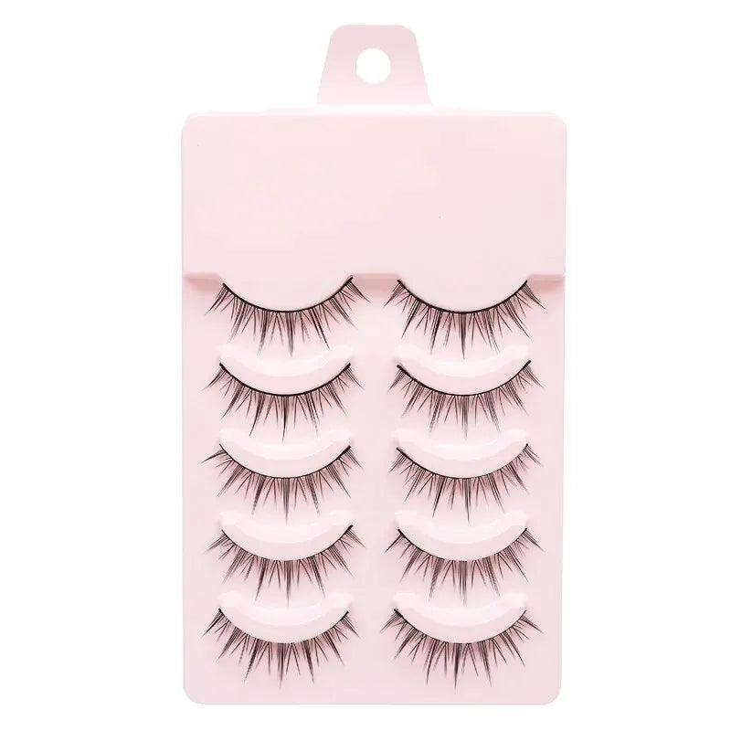 5Pairs Little Devil False Lashes Natural Fake Eyelashes Fluffy Soft Daily COS Full Strip Lashes Band