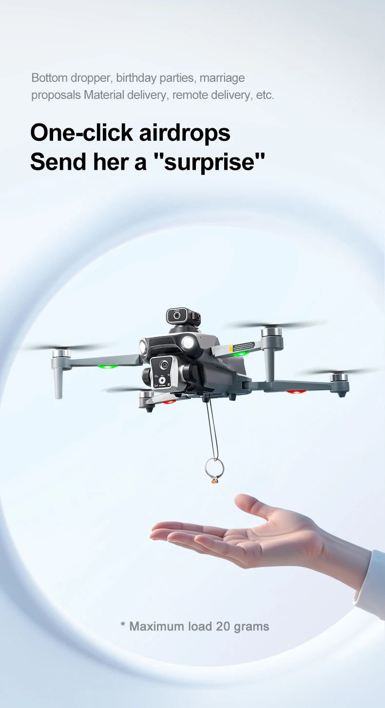 2025 K19Max GPS Return Drone 5G 8K HD Dual Camera Dron Remote With Screen Omnidirectional Obstacle Avoidance Drone RC Toy Gift