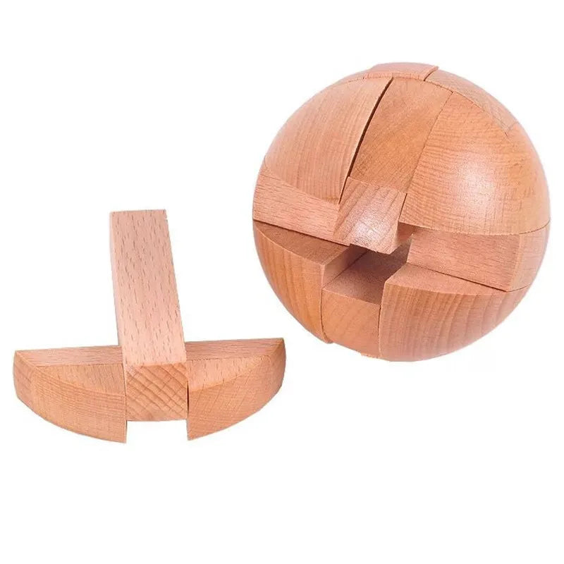 Wooden Kong Ming Lock Lu Ban Lock IQ Brain Teaser Educational Toy for Kids Children Montessori 3D Puzzles Game Unlock Toys Adult