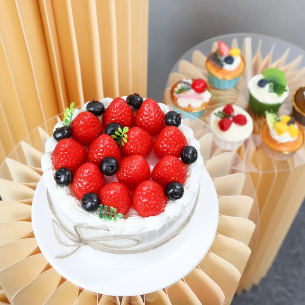 Buffet Risers Food Display Stand Round Table Cake Dessert Stand for Parties Foldable Paper Columns Display for Wedding Birthday