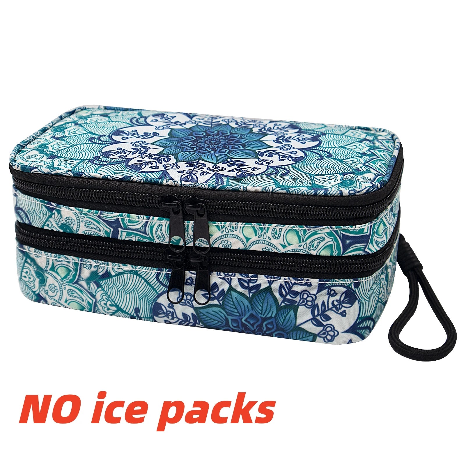 Insulin Cooler Bag with Ice Packs, Travel Medicine Organizer for Diabetes, Double Layer Storage Case