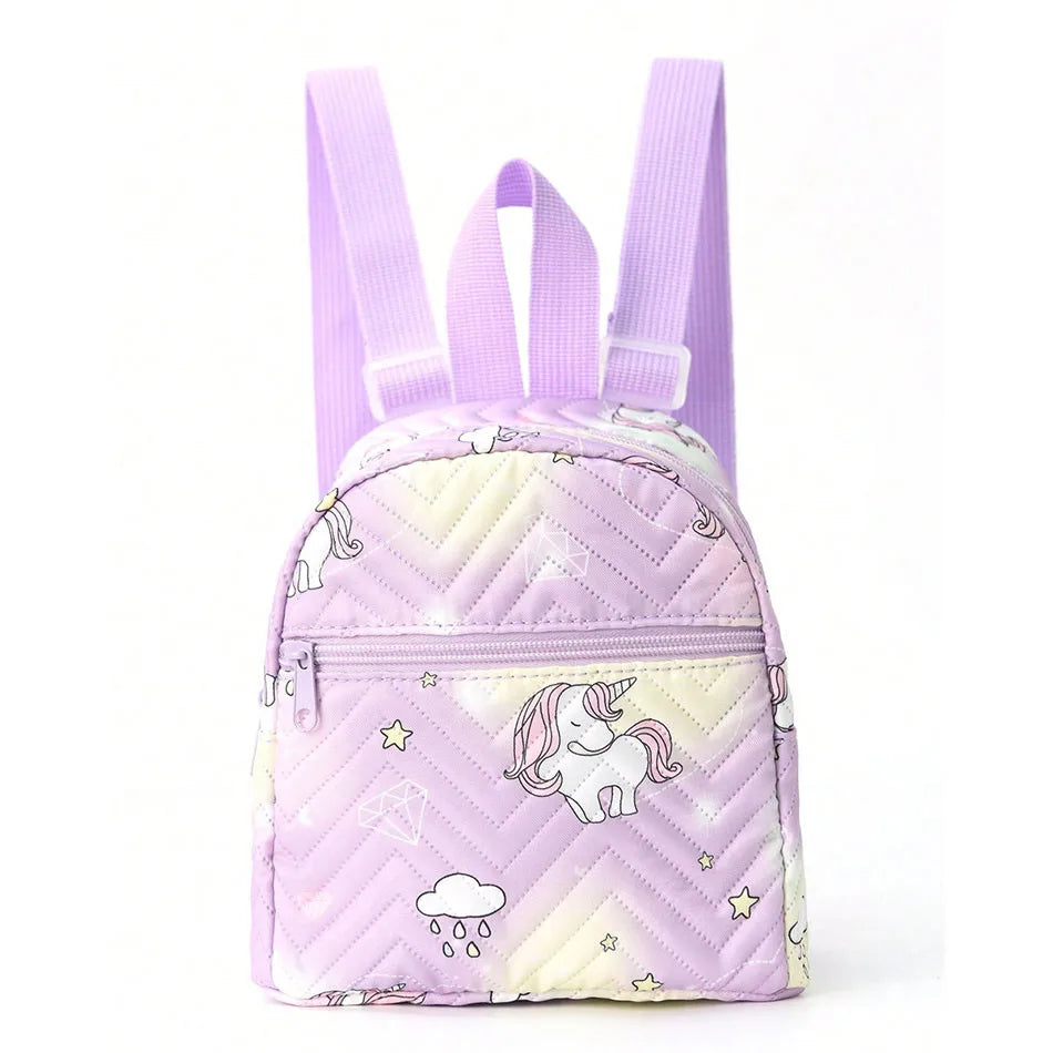 Girls Rainbow Unicorn Mini Backpack Children Kids Multicolored PU School Bag with Style and Durability for Little Fashionistas