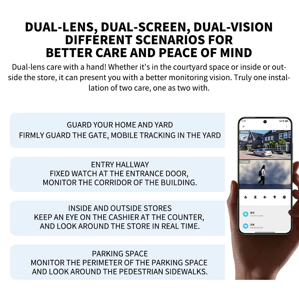 2025 NEW Xiaomi Outdoor CW500 Dual Camera Version IP66 Security Protection CCTV AI Detection Full-Color Night Vision Smart Home