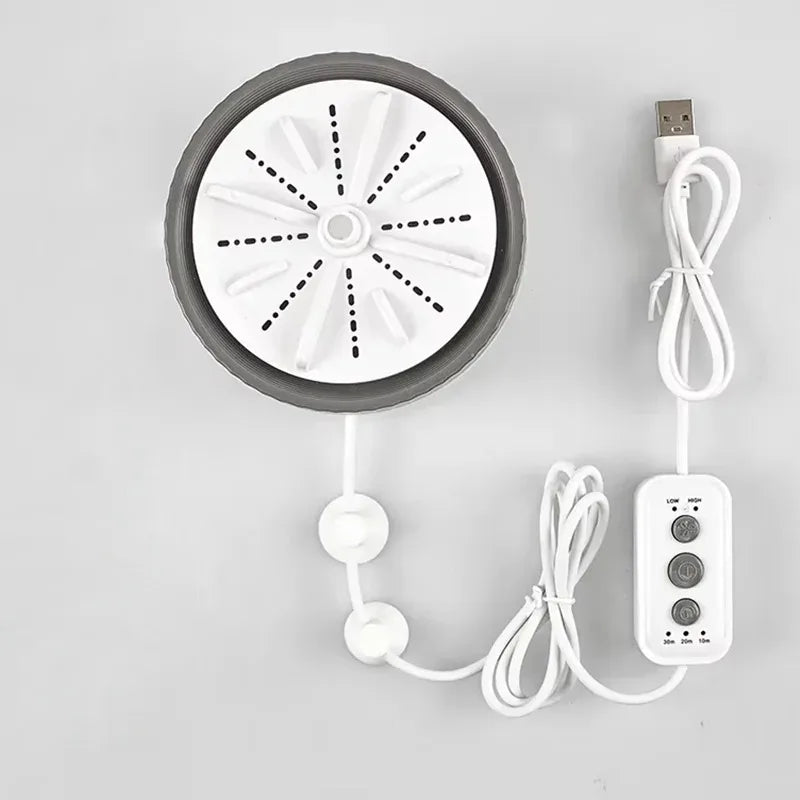 USB Mini Portable Washing Machine - Compact Turbine Washer for Underwear/Socks, 3-Speed, Space-Saving for Dorm/Travel